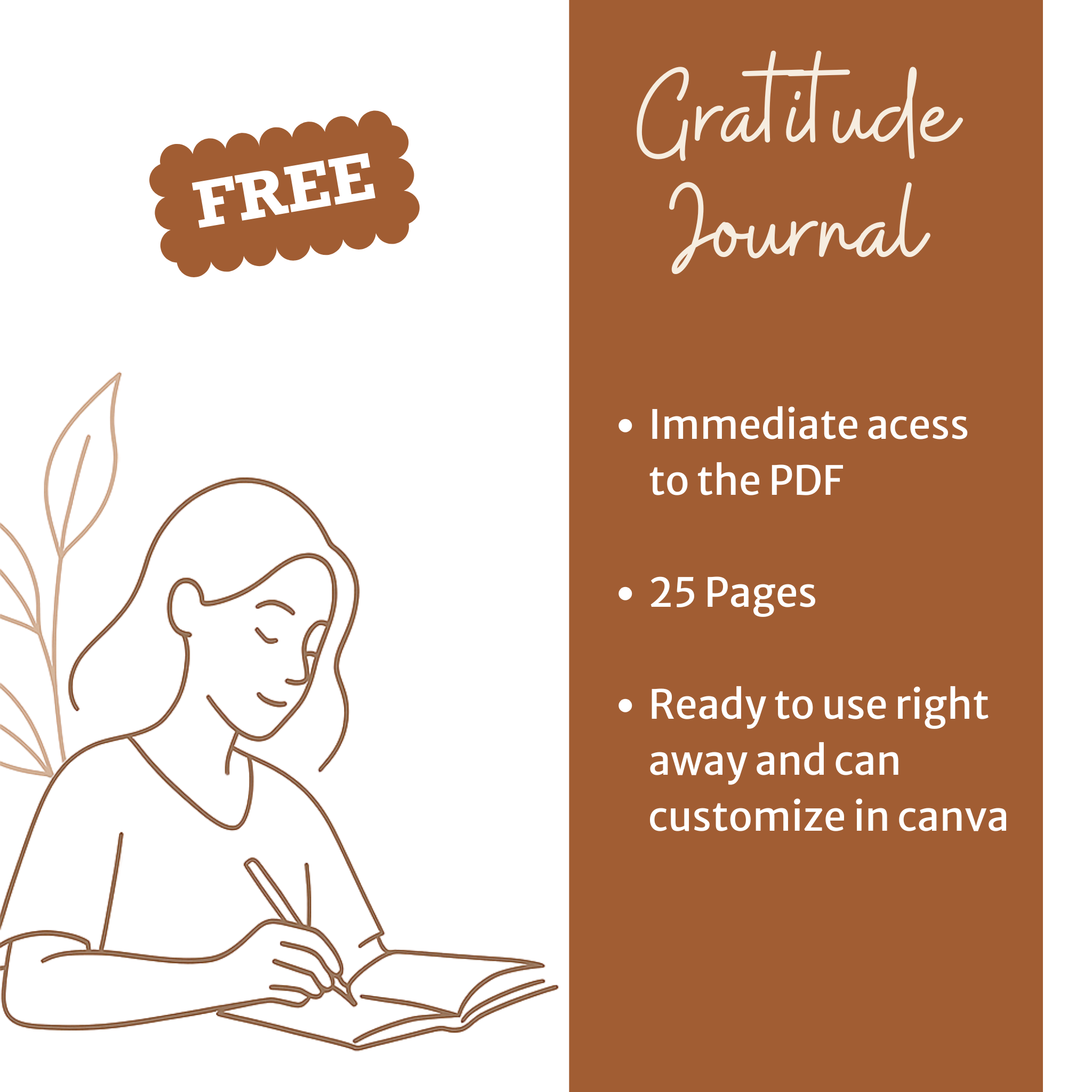 FREE Gratitude Journal – Printable & Digital (PDF)